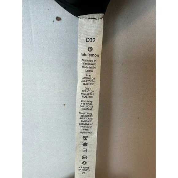 Lululemon Bra Womens 32C Black Like Nothing Lightweight Light Support Breathable - Picture 14 of 14